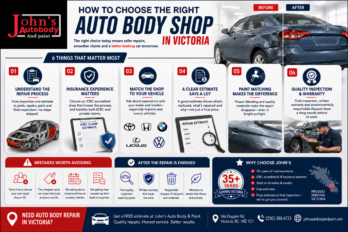 Choosing the right auto body shop in Victoria